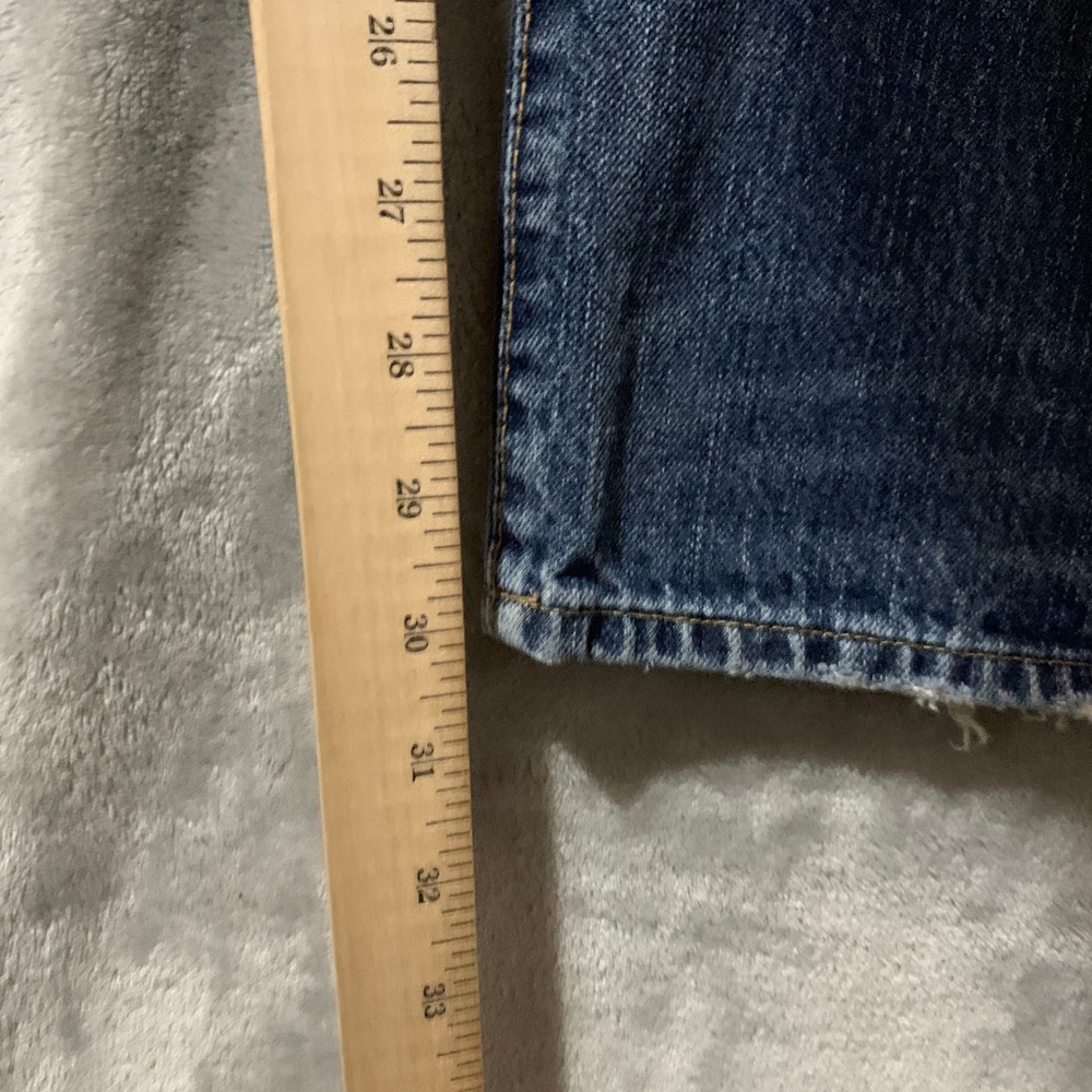 Polo Ralph Lauren Hampton Straight Jeans Mens 35x32 Blue Distressed Preppy - Picture 16 of 16